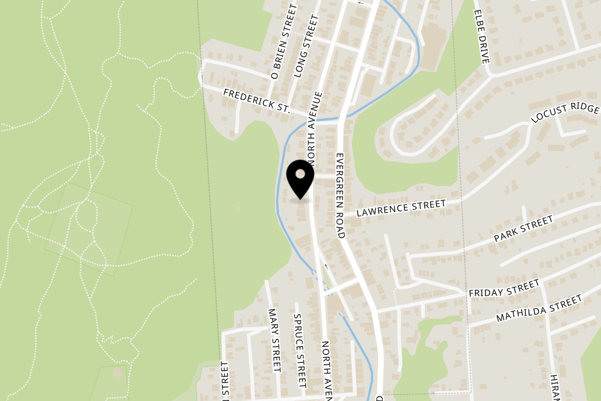 Map showing the location of Franks Pizza and Chicken Millvale on 641 North Ave in Millvale